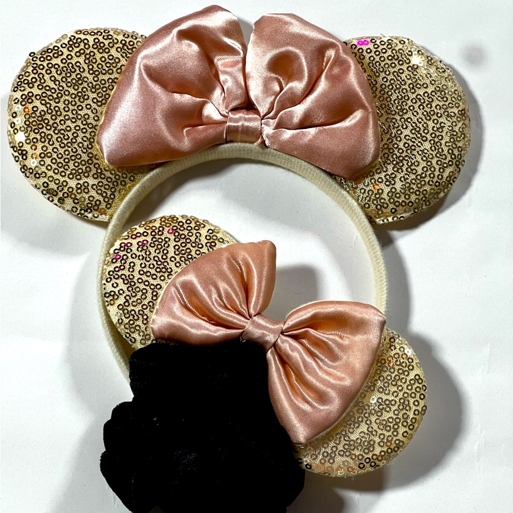Rose Gold and Champagne/Cream Minnie Mouse Ears